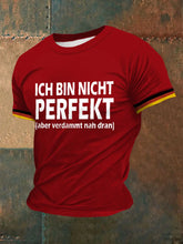 Herren Ich Bin Nicht Perfekt Bedrucktes Kurzarm-T-Shirt